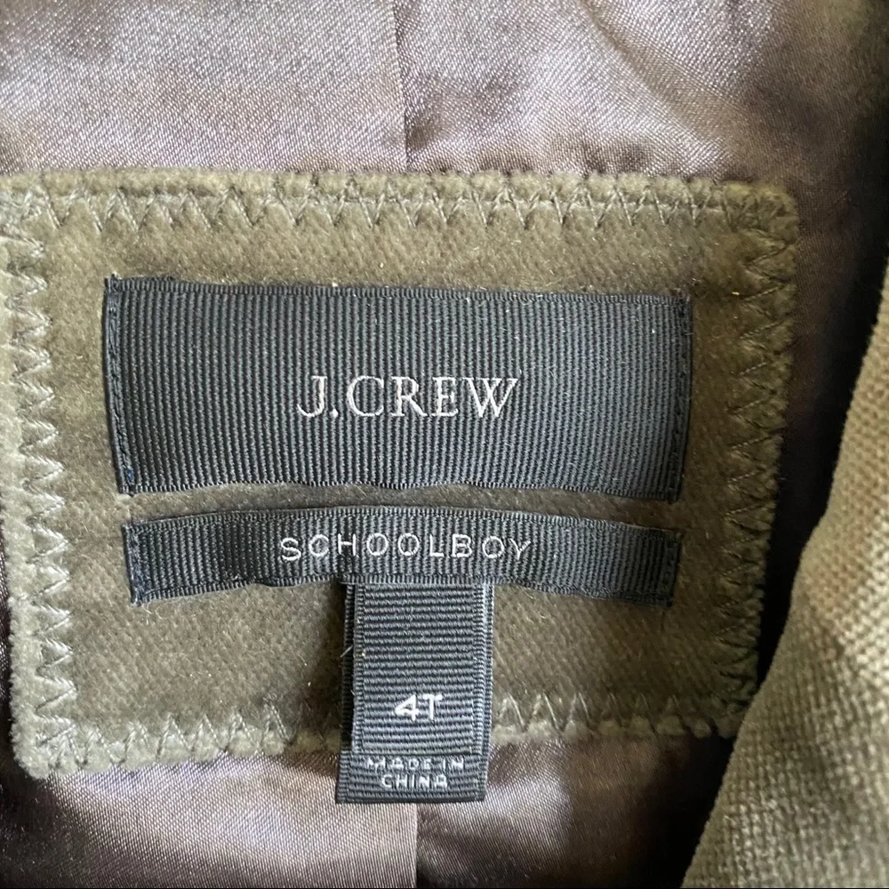 J. Crew Olive Green Velvet Blazer